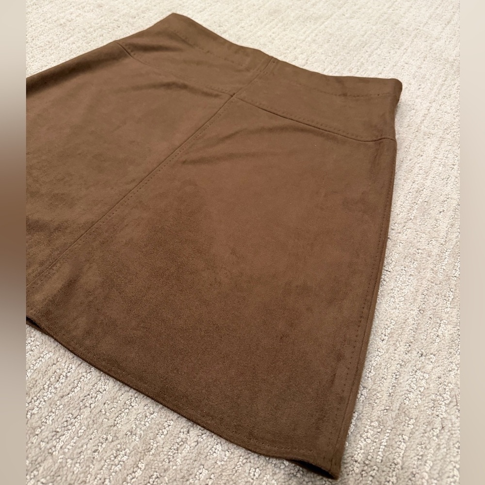 Max Studio Faux Suede Mini Skirt - Picture 2 of 7